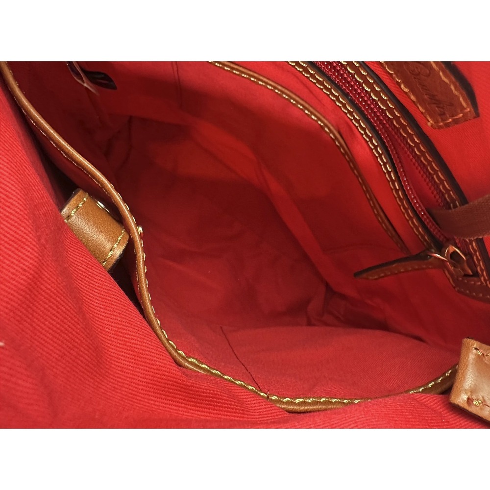 Dooney & Bourke Nylon Zip Crossbody Shoulder Bag Fuchsia Pink Leather Purse - Picture 7 of 15